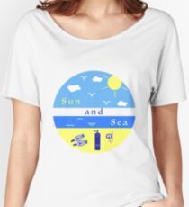Summer rest. Equipment for diving. Women's Relaxed Fit T-Shirt