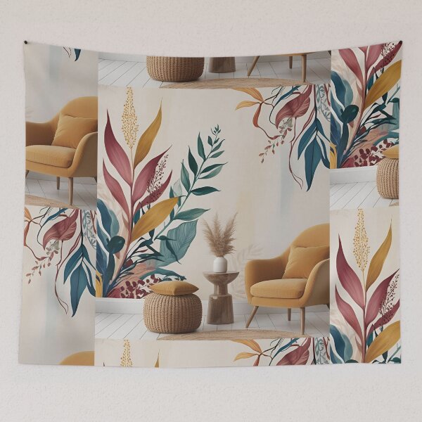 Item preview, Bring Your Living Room to Life with Botanical Cushions Natural Art on Retro Style Cushions designed and sold by gredadesigns.