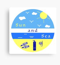 Summer rest. Equipment for diving. Canvas Print