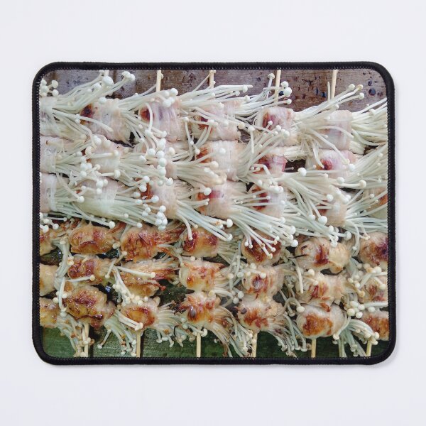 Item preview, Enoki Mushroom Wrapped Bacon Skewers Street Food Thailand designed and sold by Kevin Miller Photography.