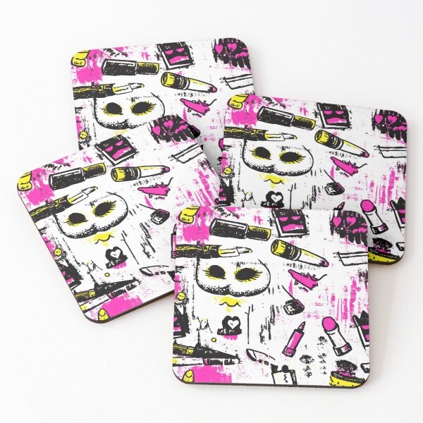 Item preview, Creative pattern with mascaras, pencils, and — Modern Beauty Essentials designed and sold by HEADMADE-TV.