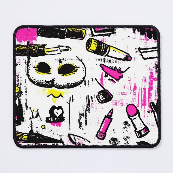 Item preview, Creative pattern with mascaras, pencils, and — Modern Beauty Essentials designed and sold by HEADMADE-TV.