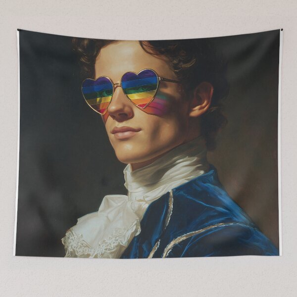Item preview, More Pride Less Prejudice | Pride Month Altered Art Vintage Print designed and sold by Altered Pixels.