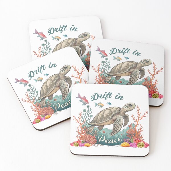 Item preview, Drift in Peace – Underwater Sea Life Design with Turtles and Fish designed and sold by PnrArtDesign.