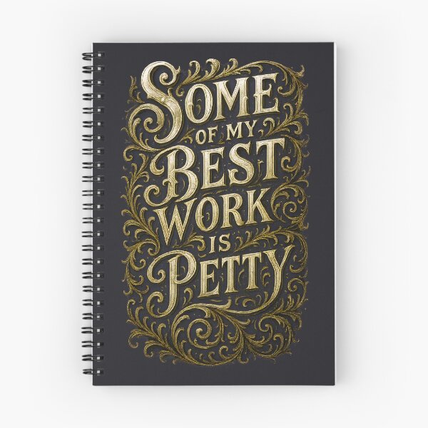 Item preview, Some of My Best Work Is Petty – Ornate Gold Lettering Funny  designed and sold by Shoot-The-Moon.