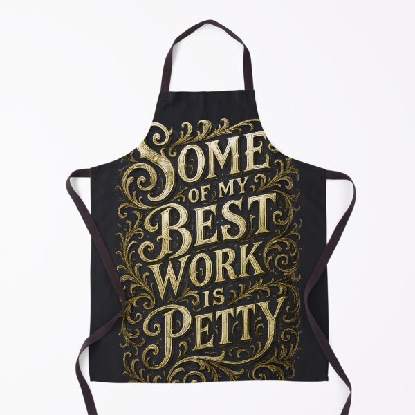 Item preview, Some of My Best Work Is Petty – Ornate Gold Lettering Funny designed and sold by Shoot-The-Moon.