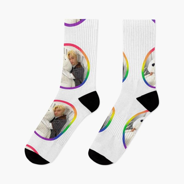 Item preview, Lee felix SKZ pride month logo you make stray kids stay skzoo kpop lgbtq+ rainbow be yourself love heart designed and sold by Kpop-Noona.