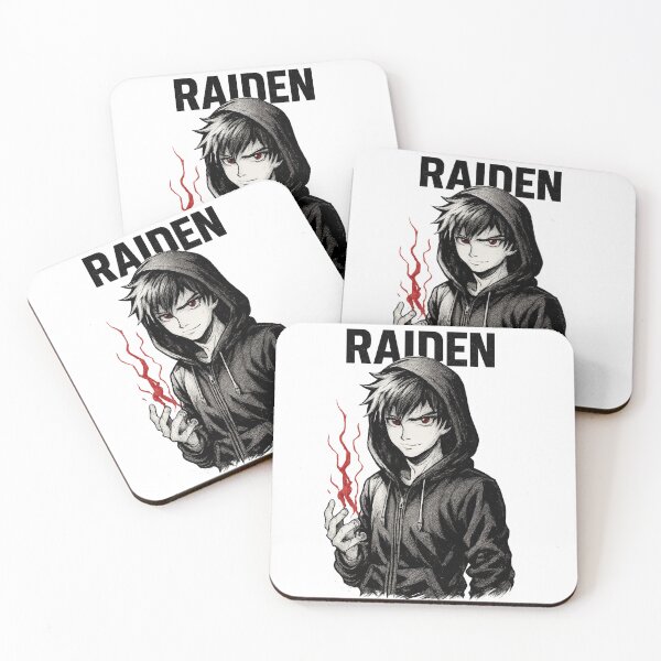Item preview, RAIDEN Anime pose with glowing aura - Crimson Spark designed and sold by CyberShogun.
