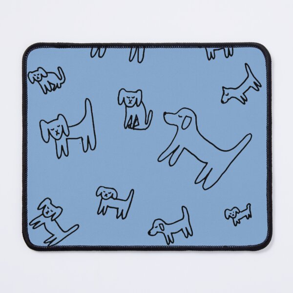 Item preview, Paw Friends - Hand-drawn dog joy pattern - Black and blue designed and sold by Vision Illustrated.