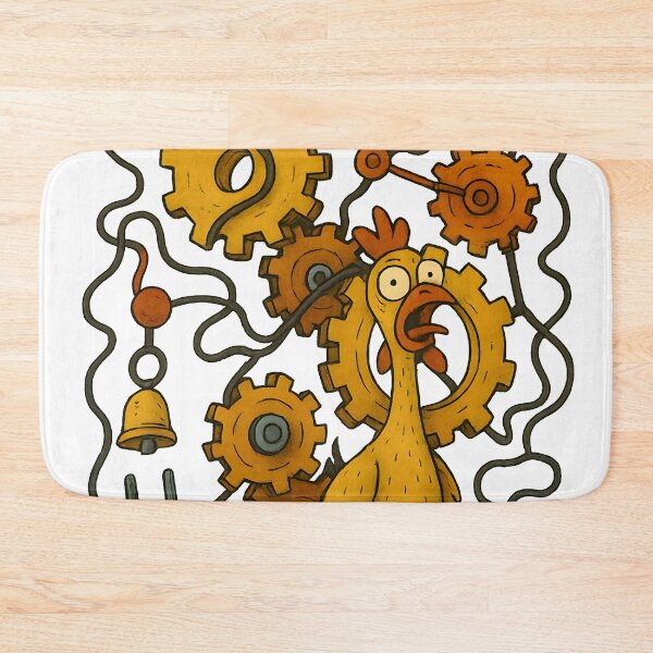 Item preview, Chaotic Chicken Machine – Funny Rube Goldberg Cartoon Sticker designed and sold by Shoot-The-Moon.