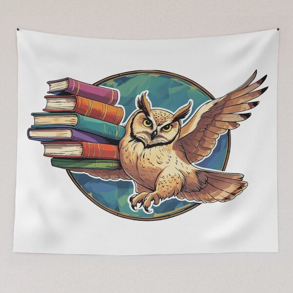 Item preview, Owl Books Reading  designed and sold by hemp3x.