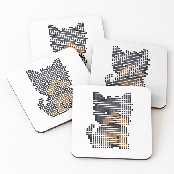 Item preview, Yorkie pixelado (negro tostado v.2) designed and sold by Brain Fart Buffet.