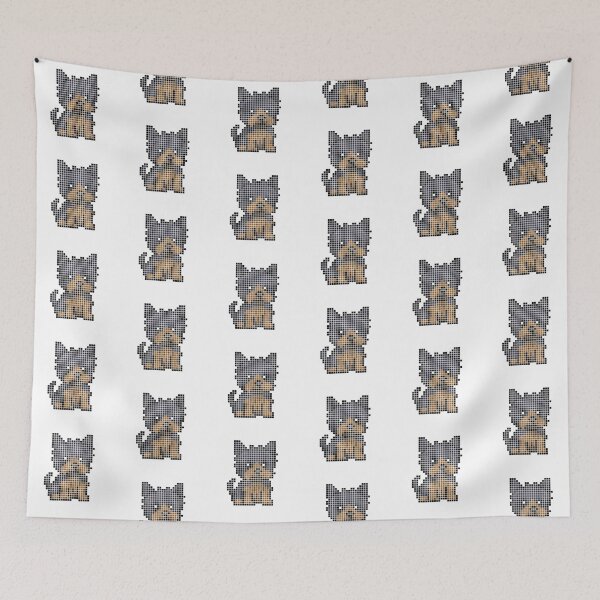 Item preview, Pixeled Yorkie (black tan v.2) designed and sold by Brain Fart Buffet.