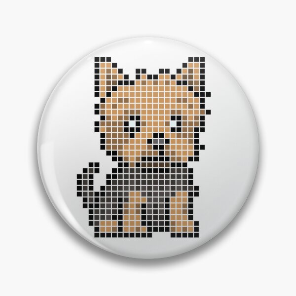 Item preview, Pixeled Yorkie (black tan v.1) designed and sold by Brain Fart Buffet.