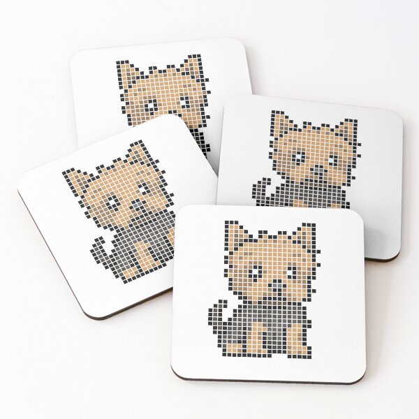 Item preview, Pixeled Yorkie (black tan v.1) designed and sold by Brain Fart Buffet.