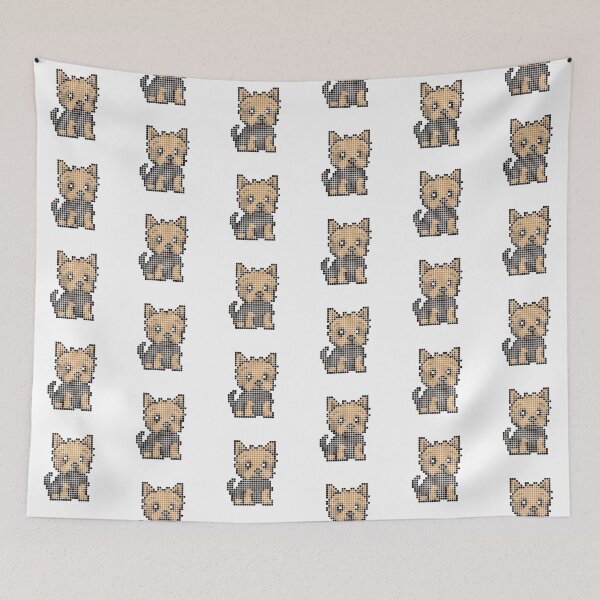 Item preview, Pixeled Yorkie (black tan v.1) designed and sold by Brain Fart Buffet.
