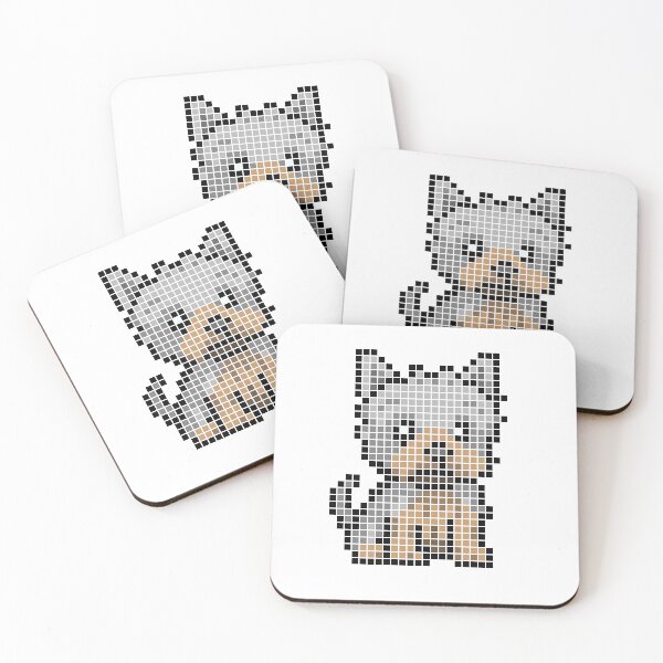 Item preview, Pixeled Yorkie (blue gold) designed and sold by Brain Fart Buffet.