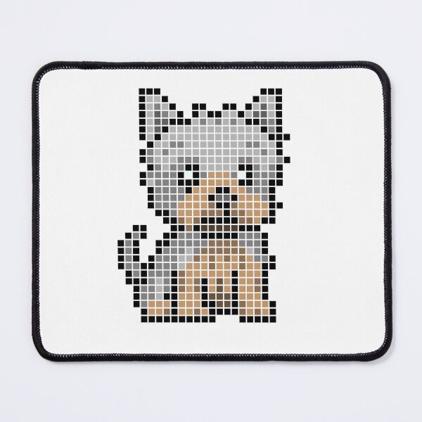 Item preview, Pixeled Yorkie (blue gold) designed and sold by Brain Fart Buffet.