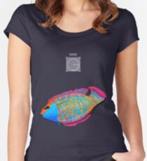 Save the Fish - Detroit become Human (Good for Coloured shirts) Women's Fitted Scoop T-Shirt
