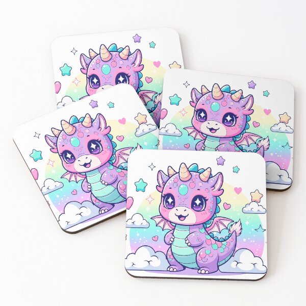Item preview, Kawaii Dragon - Cute and Colorful Illustration for Stickers and T-shirts designed and sold by  Ojo de Lilith.