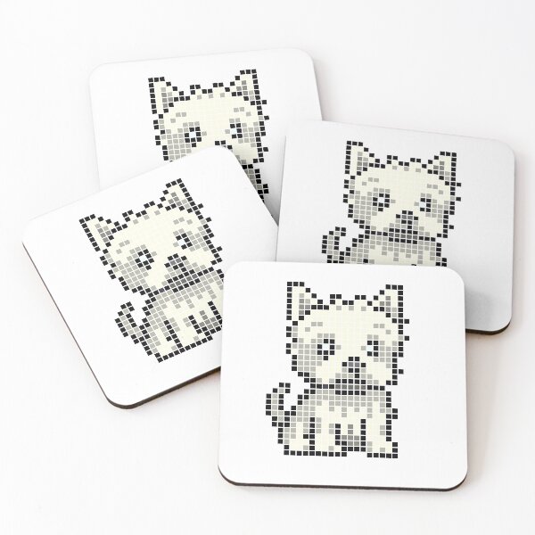 Item preview, Pixeled Yorkie (white) designed and sold by Brain Fart Buffet.