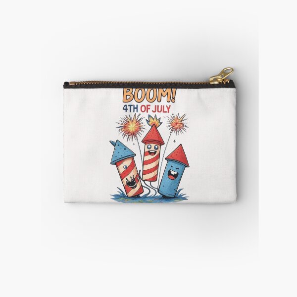 Item preview, BOOM! 4th of July Happy Fireworks - Adorable Patriotic Cartoon Design designed and sold by wellie-chic.