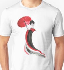 Geisha with Umbrella Unisex T-Shirt