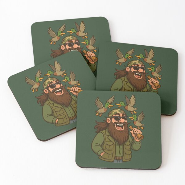 Item preview, Bearded Hunter Cartoon – Duck Call Camouflage Design designed and sold by Rushurban.