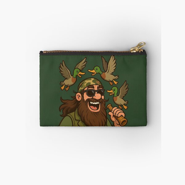Item preview, Bearded Hunter Cartoon – Duck Call Camouflage Design designed and sold by Rushurban.