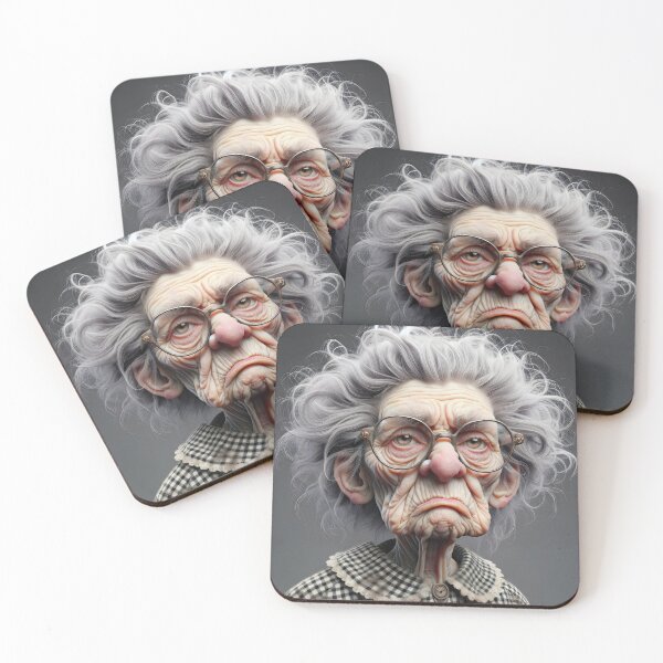 Item preview, Grumpy Old Lady Portrait designed and sold by Maria Dryfhout.