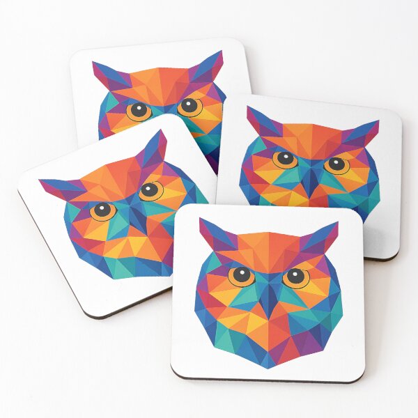 Item preview, Prismatic Owl Face designed and sold by TheWonkyEaselCo.