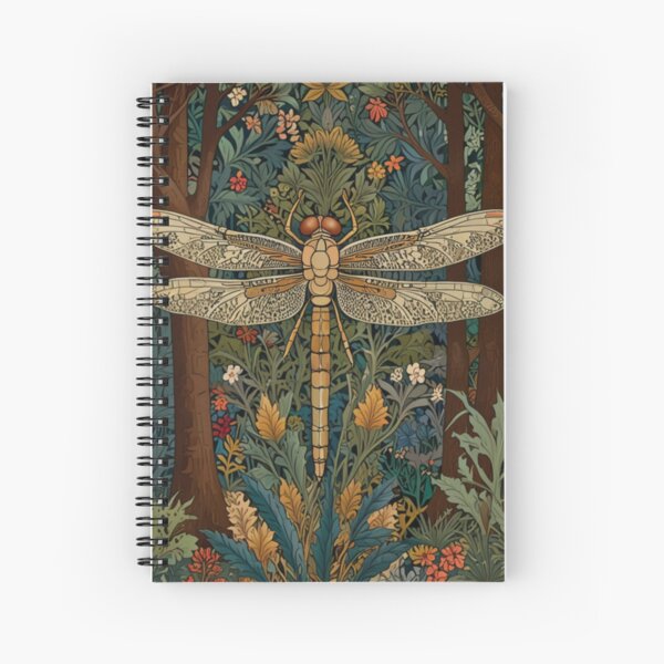 Aperçu de l'œuvre vintage art nouveau libellule forêt forestière jardin botanique forêt créée et vendue par hollycooper.