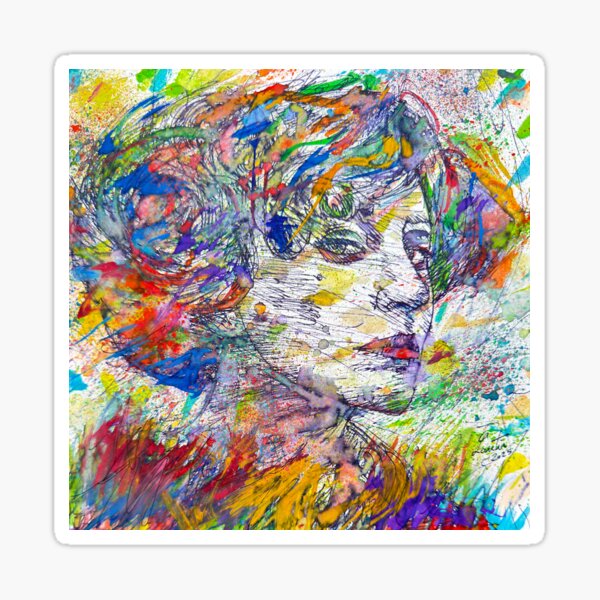 Item preview, COLETTE watercolor and ink portrait .1 designed and sold by lautir.