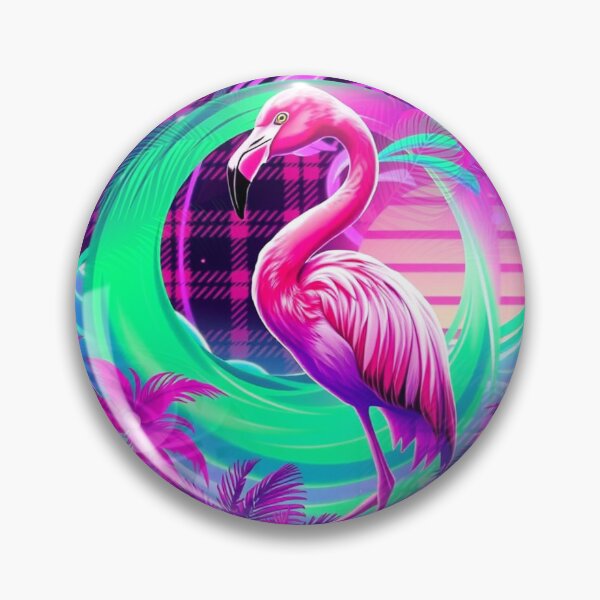 Item preview, Neon pattern with flamingo designed and sold by Talpha.