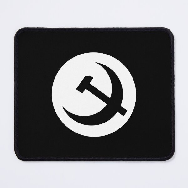 Item preview, Stylized Hammer and Sickle (Black + White Circle) designed and sold by BubblePopRed.