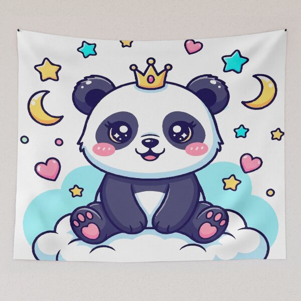 Item preview, Kawaii Panda - Cute and Colorful Illustration for Stickers and T-shirts designed and sold by  Ojo de Lilith.
