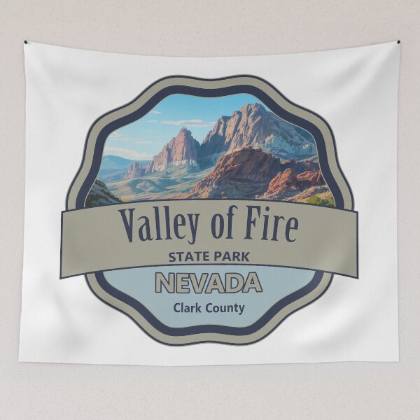 Item preview, Valley of Fire State Park, Clark County, Nevada designed and sold by Wanderful-roads.