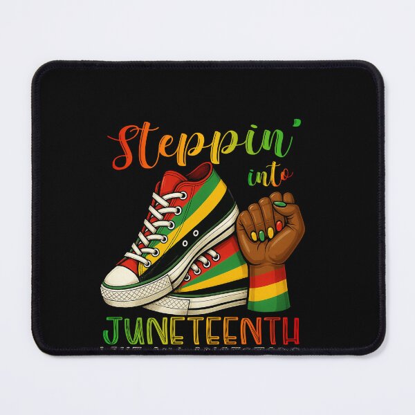 Item preview, Stepping Into Juneteenth Afro Woman Black Girls Sneakers Men - Afro Woman Sneakers Juneteenth - Black History Afro Fists Retro Design designed and sold by Run to Creations.