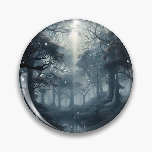 Artikelvorschau, Silver Serenade: Graceful Deer in a Moonlit Forest Dance entworfen und verkauft von DrawnThreads.