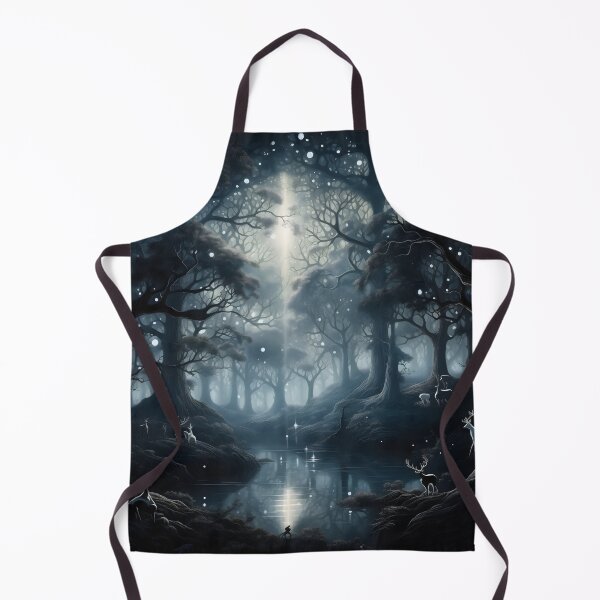 Aperçu de l'œuvre Silver Serenade: Graceful Deer in a Moonlit Forest Dance créée et vendue par DrawnThreads.