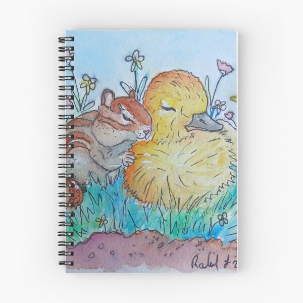 Item preview, Chipmunk and Duckling Sleeping designed and sold by RLawrenceArt.