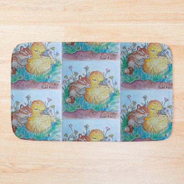 Item preview, Chipmunk and Duckling Sleeping designed and sold by RLawrenceArt.