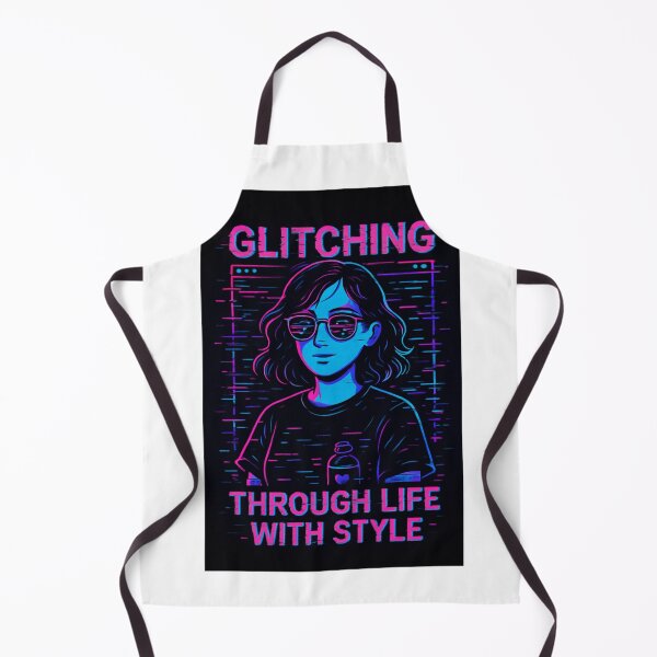 Artikelvorschau, Mit Stil durchs Leben glitchen – Ästhetisches Glitchcore-Zitat-Design entworfen und verkauft von TheCreativeVLT.