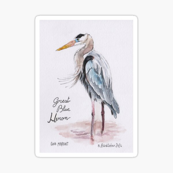 Item preview, great blue heron designed and sold by Gaia Marfurt.