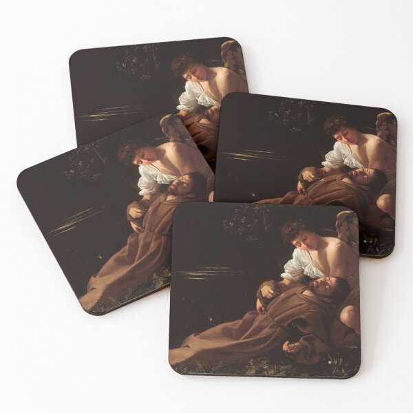 Item preview, Francis of Assisi in Ecstasy, Oil Painting by Caravaggio designed and sold by WillowNox7.