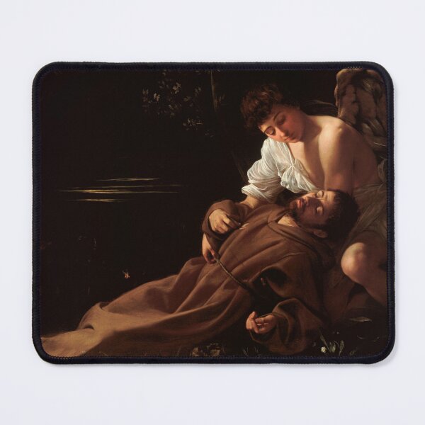 Item preview, Francis of Assisi in Ecstasy, Oil Painting by Caravaggio designed and sold by WillowNox7.