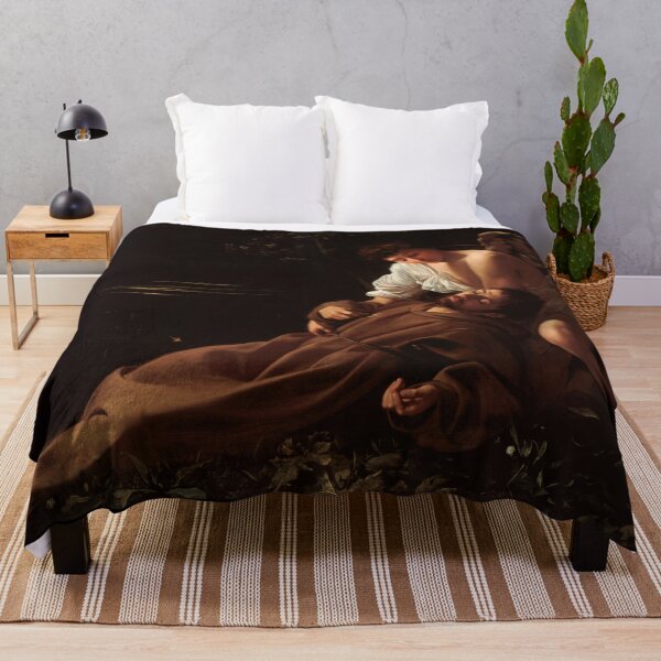Item preview, Francis of Assisi in Ecstasy, Oil Painting by Caravaggio designed and sold by WillowNox7.