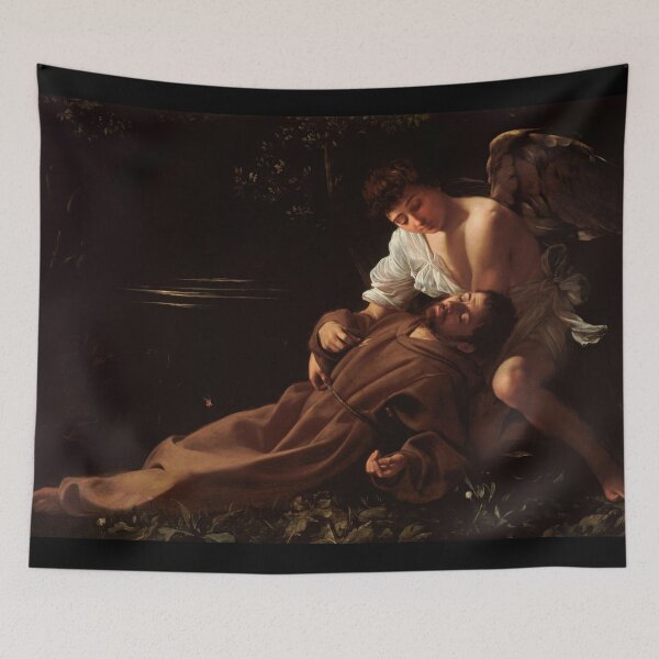 Item preview, Francis of Assisi in Ecstasy, Oil Painting by Caravaggio designed and sold by WillowNox7.