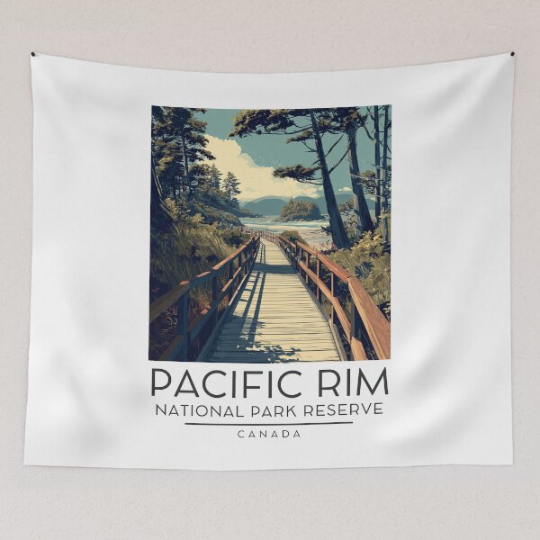 Item preview, A Vintage Illustration of Pacific Rim National Park Reserve - Canada designed and sold by GoodOldVintage.