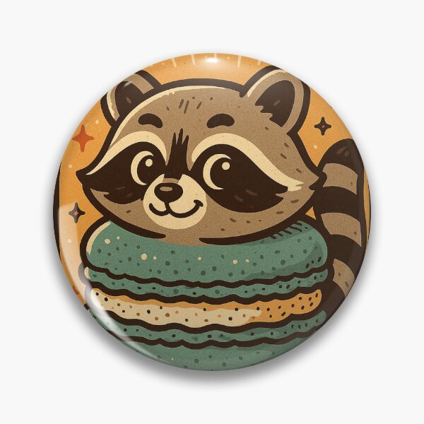 Item preview, Macaroon the original macaron racoon designed and sold by The Nerd Gift Source.